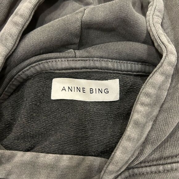 Anine Bing Alec Splatter Vintage Black Hoodie - Picture 7 of 11